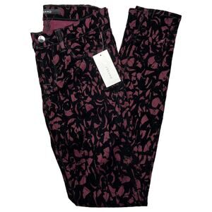 NWT J Brand Velvet Brocade Skinny Jeans Pants Gothic Goth Size 25 MSRP $248